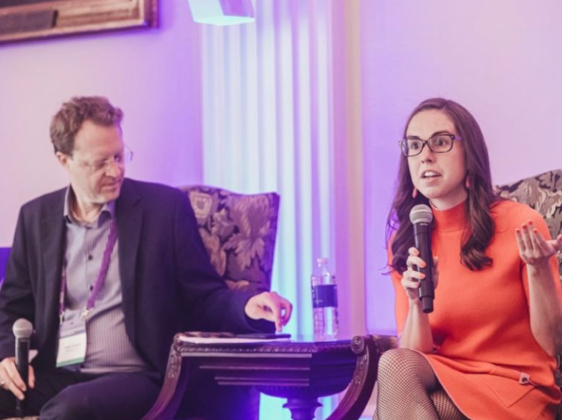 Shannon Connaghan speaking at a conference
